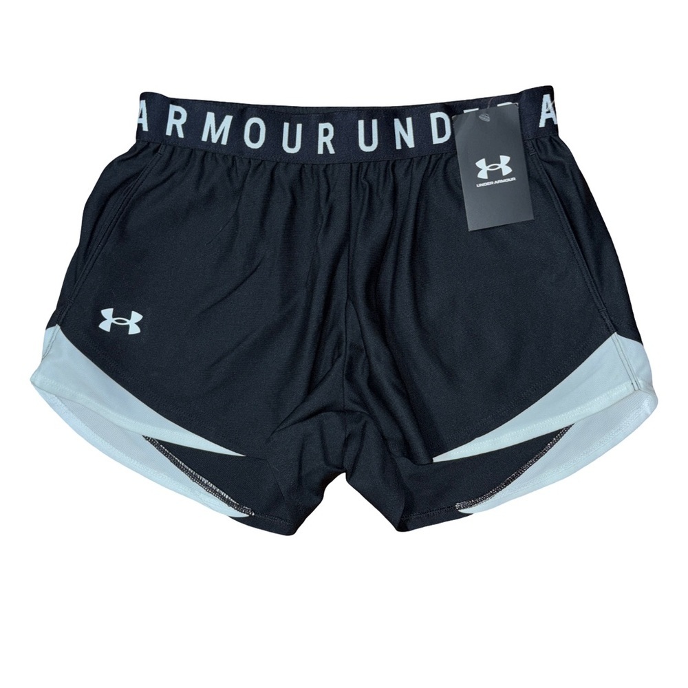 Under Armour Women's Black and Light Gray Athletic Shorts